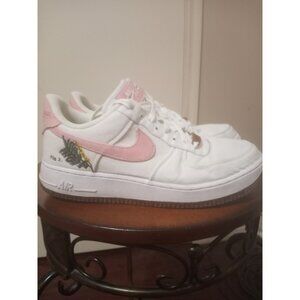 Women's White and Pink Sneakers
